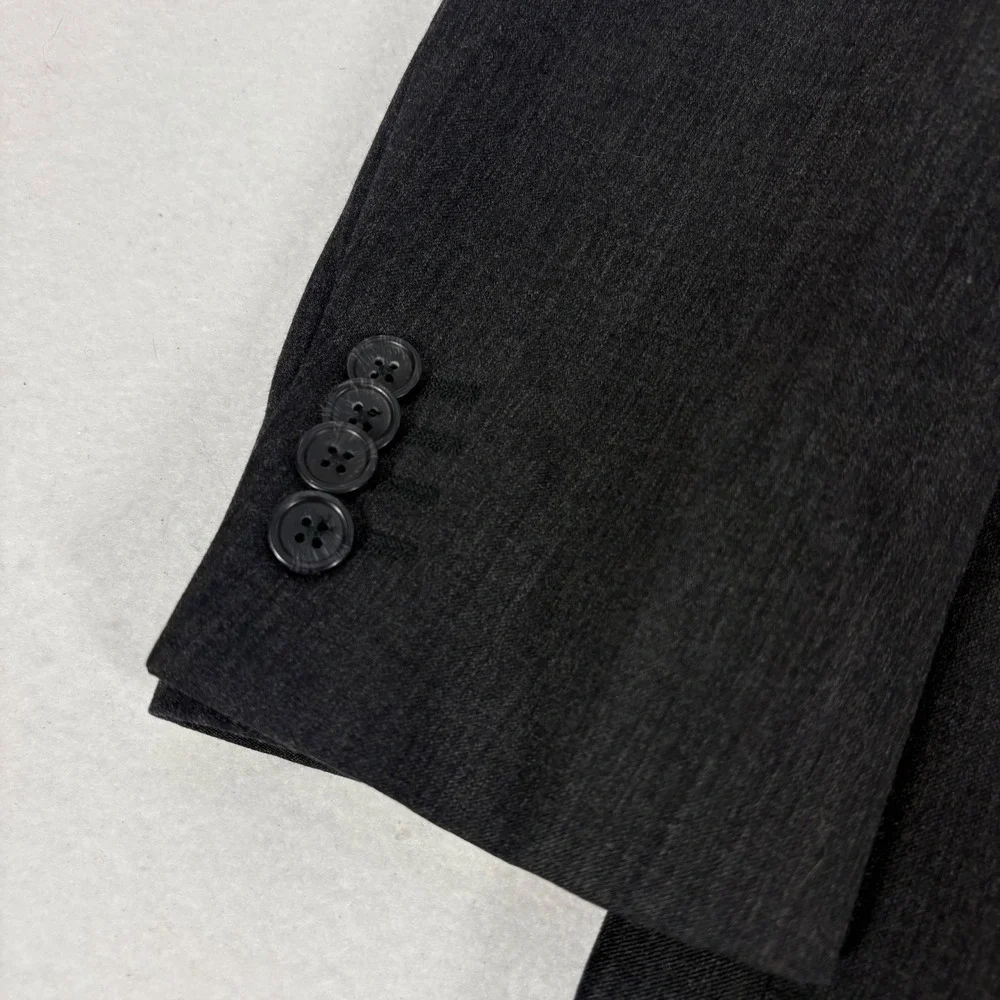 Banana Republic Blazer 40R Charcoal‎ Gray Tailored Slim Fit Wool Wedding Office